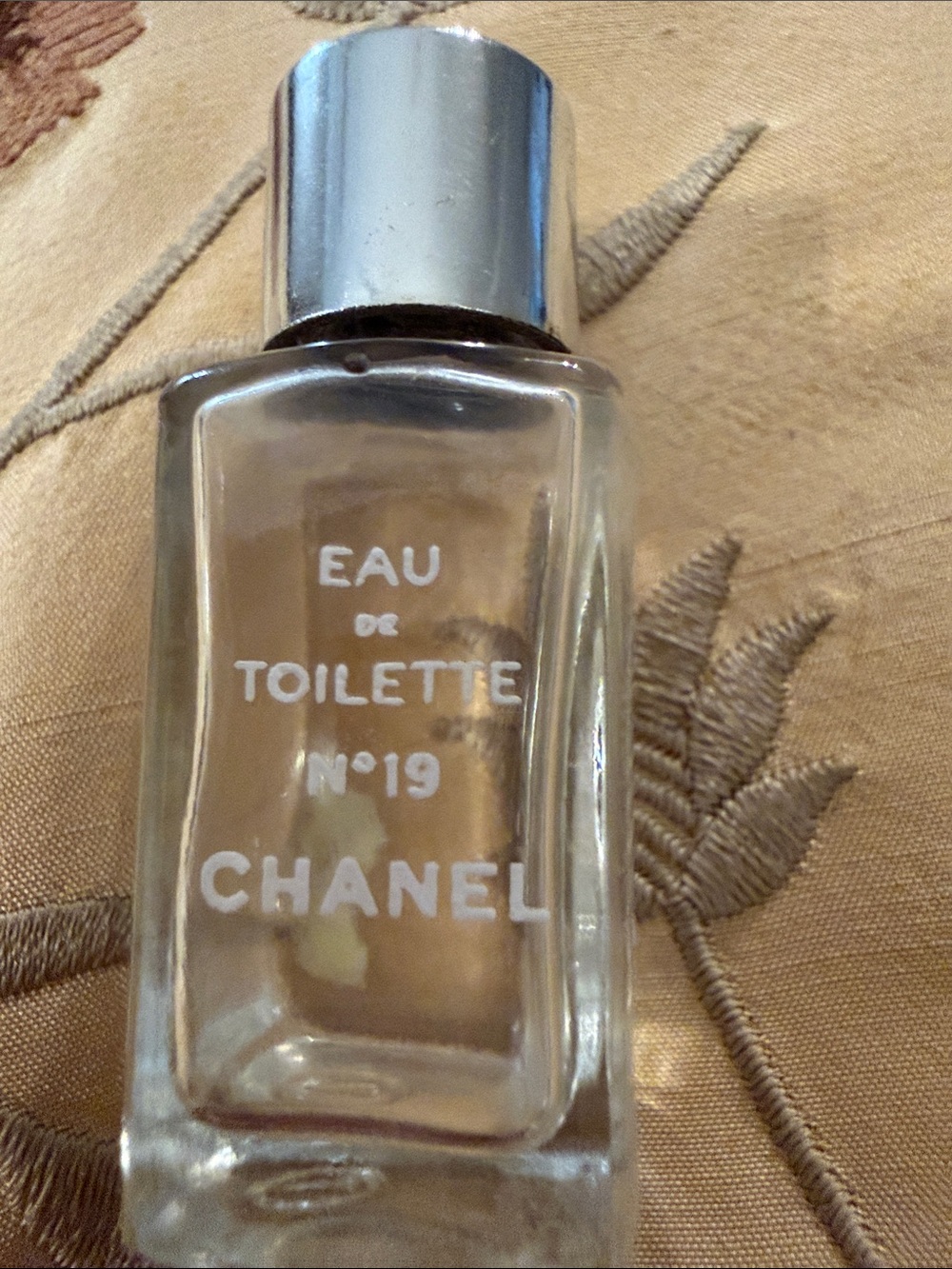 Vintage Chanel No. 19 Eau de
Toilette Miniature Perfume Bottle